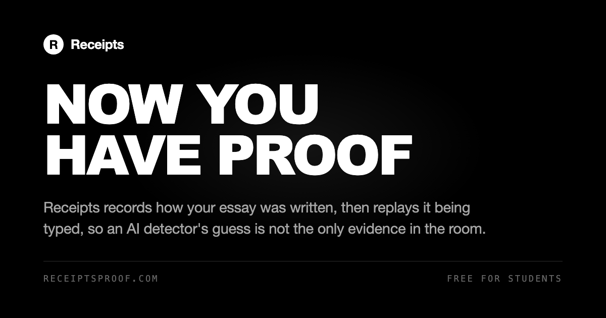 I'm 14 and built a tool that proves you actually wrote your essay, after an AI detector falsely flag logo